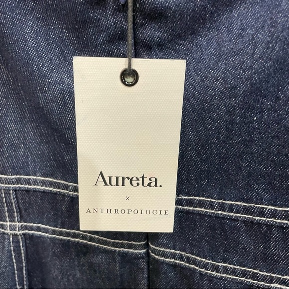 Anthropologie 2X Aureta Studio Corset Denim Cutout Plus Dress NWT - Picture 10 of 13